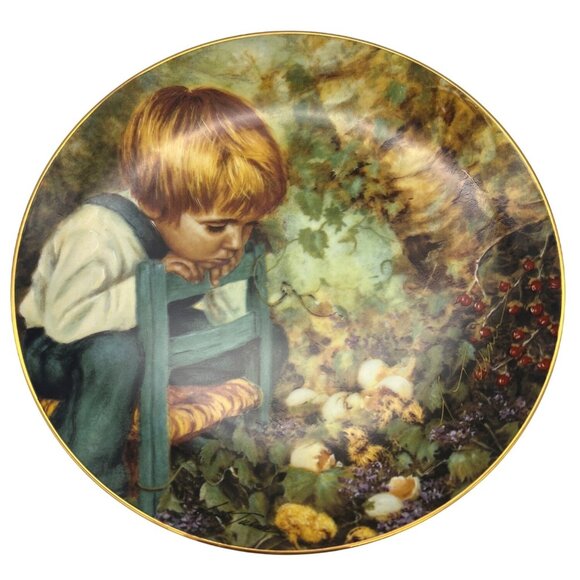 1982 Stratford Michael's Miracle Plate 8.5" Nancy Turner Real People w/Box - Picture 2 of 5